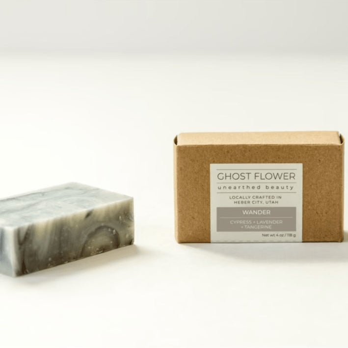 All Natural Bar Soap | Earthy Cypress + Lavender + Tangerine - Ghost Flower Beauty