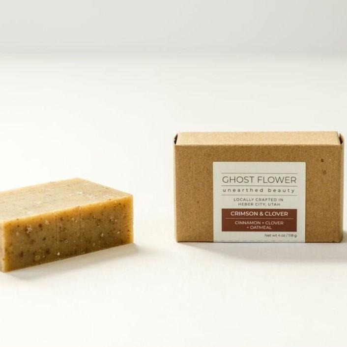 All Natural Bar Soap— Hand Poured Artisanal 'Crimson & Clover' - Ghost Flower Beauty