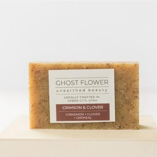 All Natural Bar Soap— Hand Poured Artisanal 'Crimson & Clover' - Ghost Flower Beauty