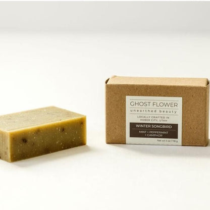 Natural Vegan Soap | Minty Winter Songbird - Ghost Flower Beauty