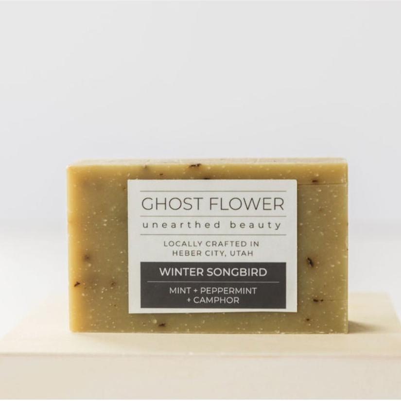 Natural Vegan Soap | Minty Winter Songbird - Ghost Flower Beauty